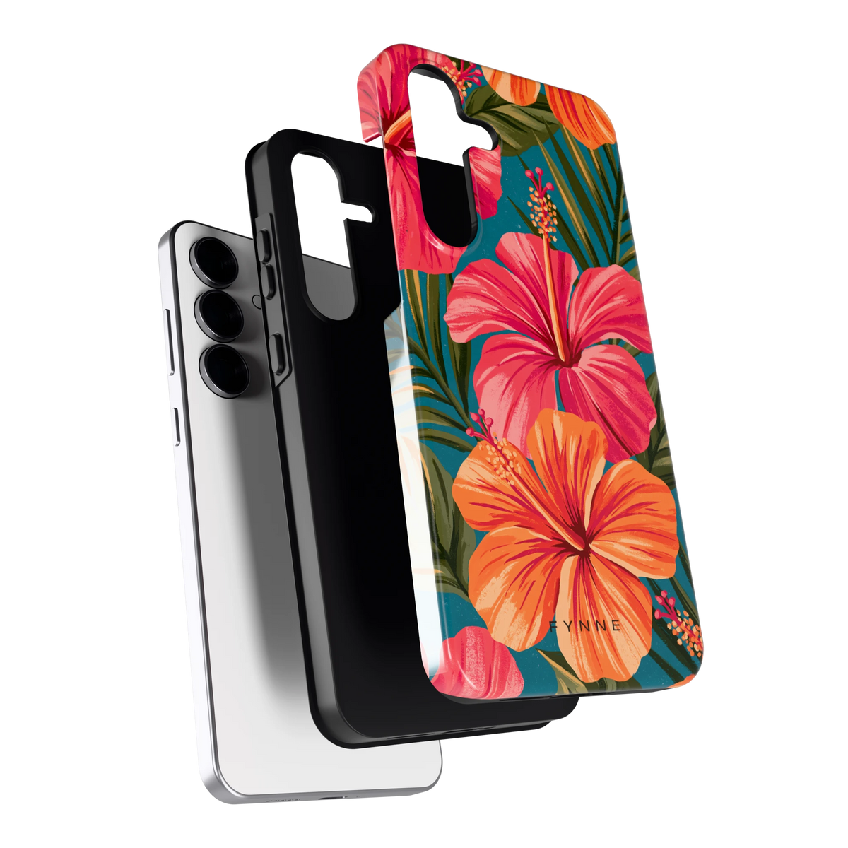 Hibiscus Paradijs hoesje voor Galaxy S25 FE, los van de telefoon