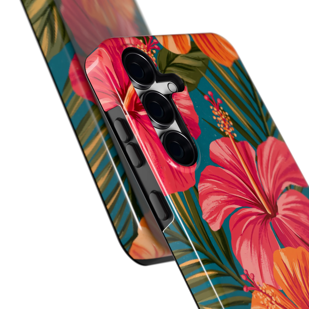 Hibiscus Paradijs hoesje voor Galaxy S25 FE, close-up