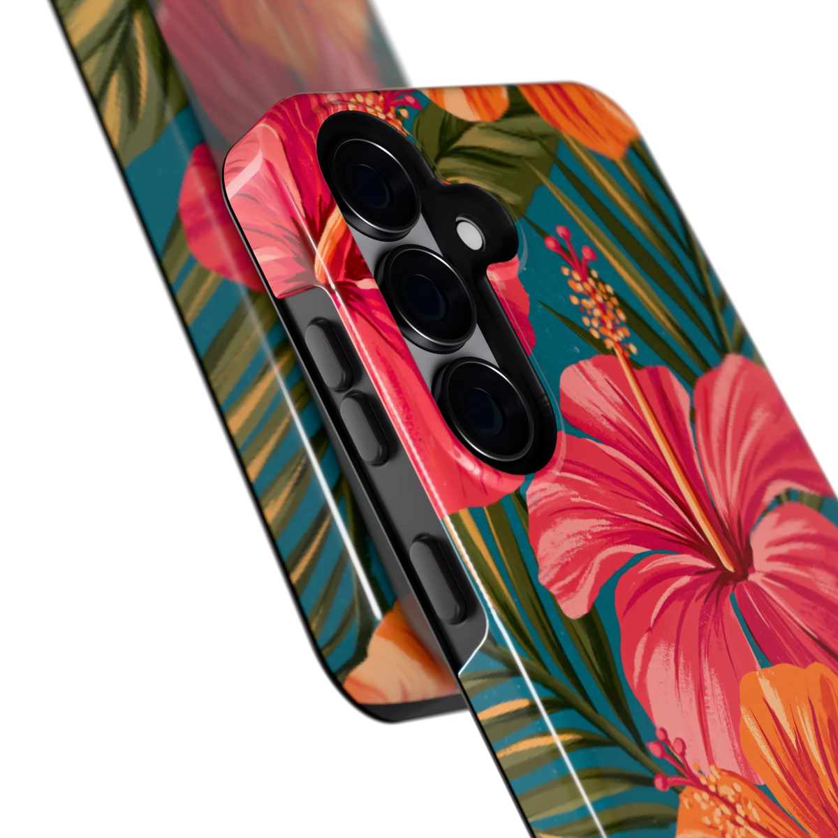 Hibiscus Paradijs hoesje voor Galaxy S25, close-up