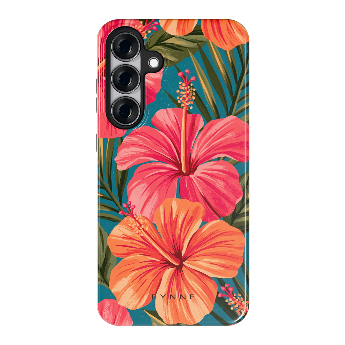 Hibiscus Paradijs hoesje voor Galaxy S25+, achterkant
