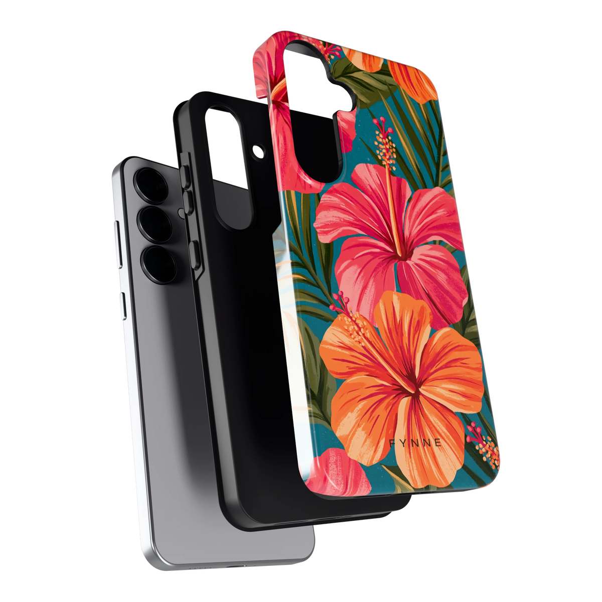 Hibiscus Paradijs hoesje voor Galaxy S25+, los van de telefoon