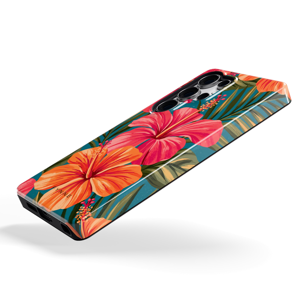 Hibiscus Paradijs hoesje voor Galaxy S25 Ultra, schuin