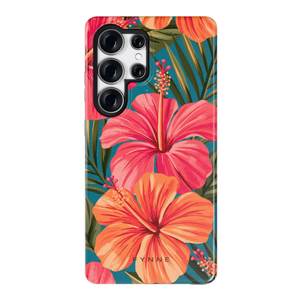 Hibiscus Paradijs hoesje voor Galaxy S25 Ultra, achterkant
