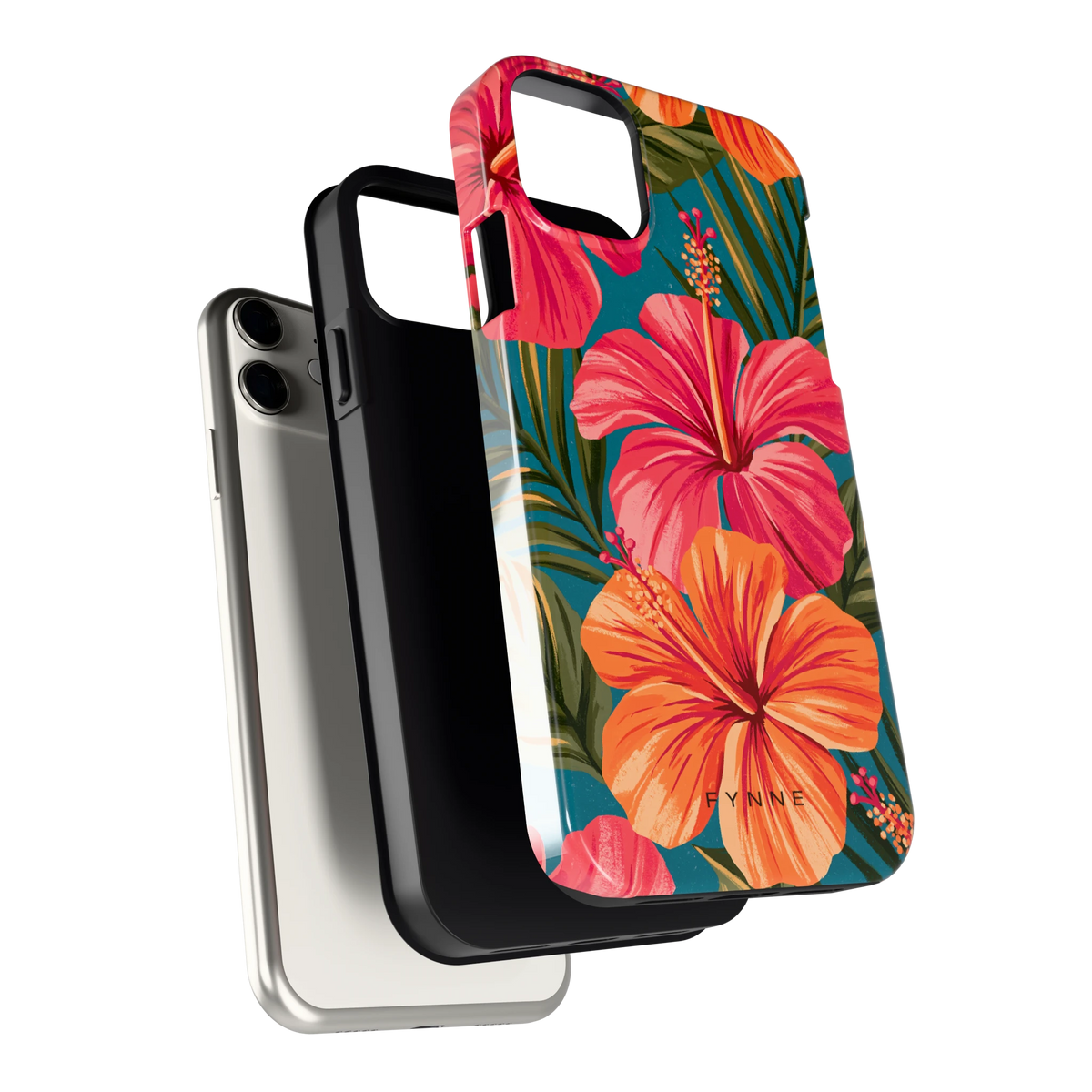 Hibiscus Paradijs hoesje voor iPhone 11, los van de telefoon