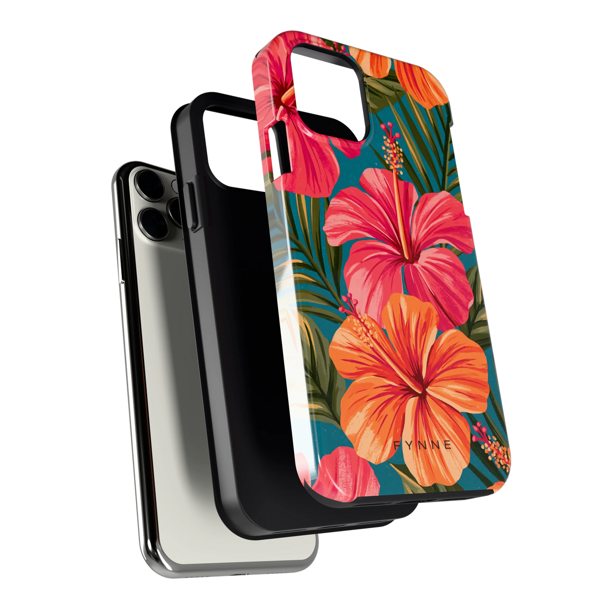 Hibiscus Paradijs hoesje voor iPhone 11 Pro, los van de telefoon
