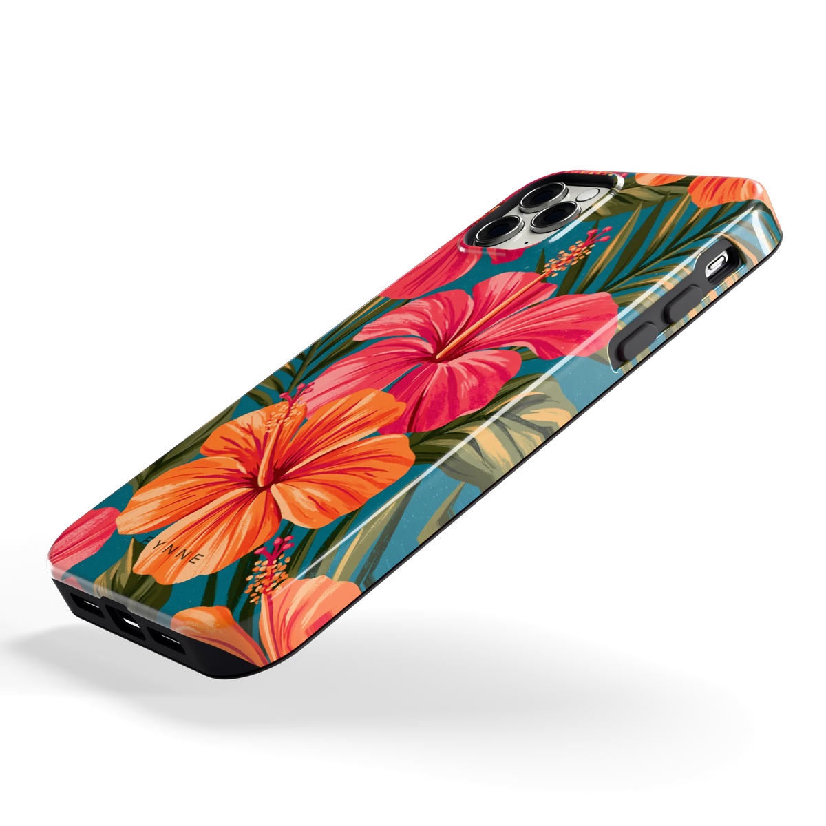 Hibiscus Paradijs hoesje voor iPhone 11 Pro Max, schuin