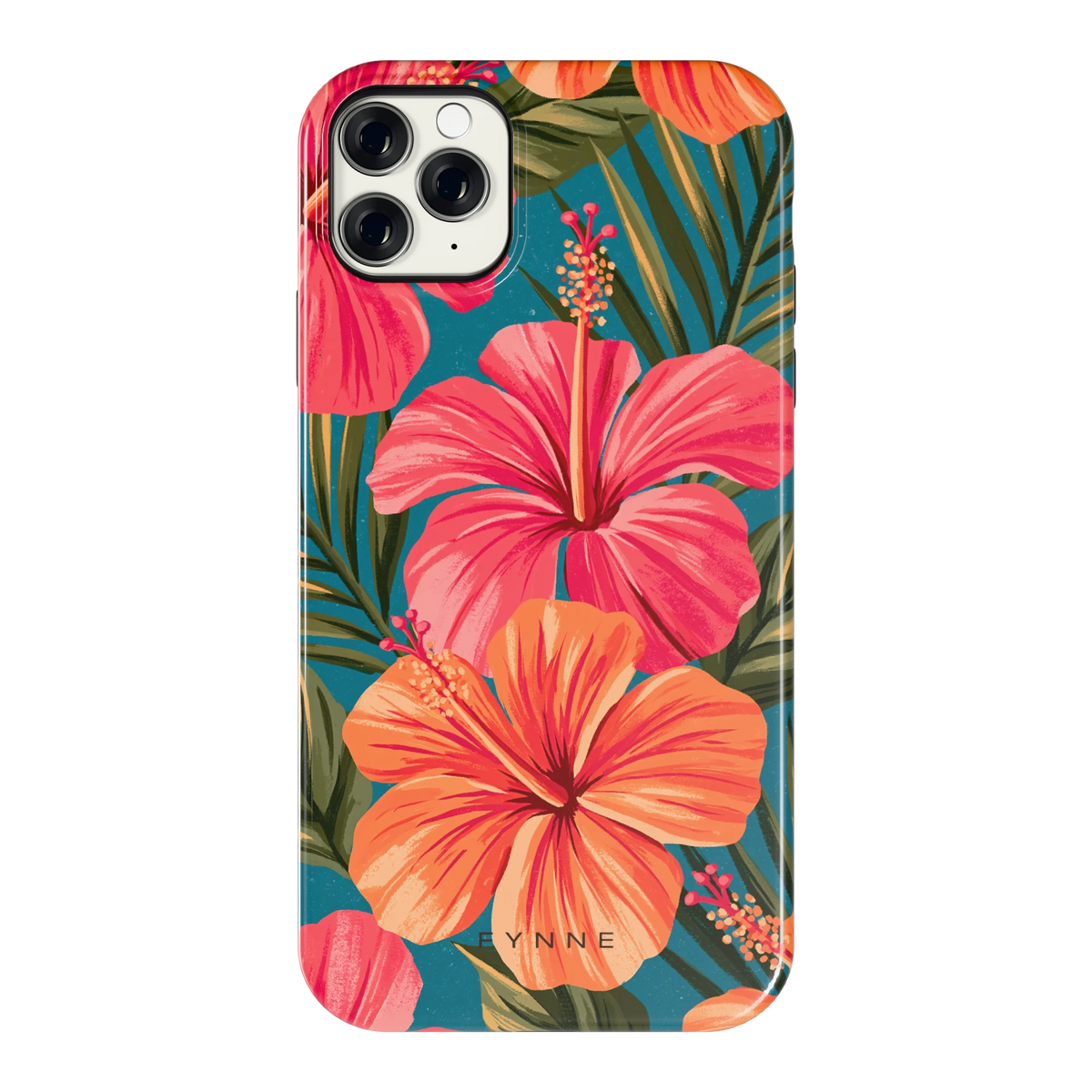 Hibiscus Paradijs hoesje voor iPhone 11 Pro Max, achterkant