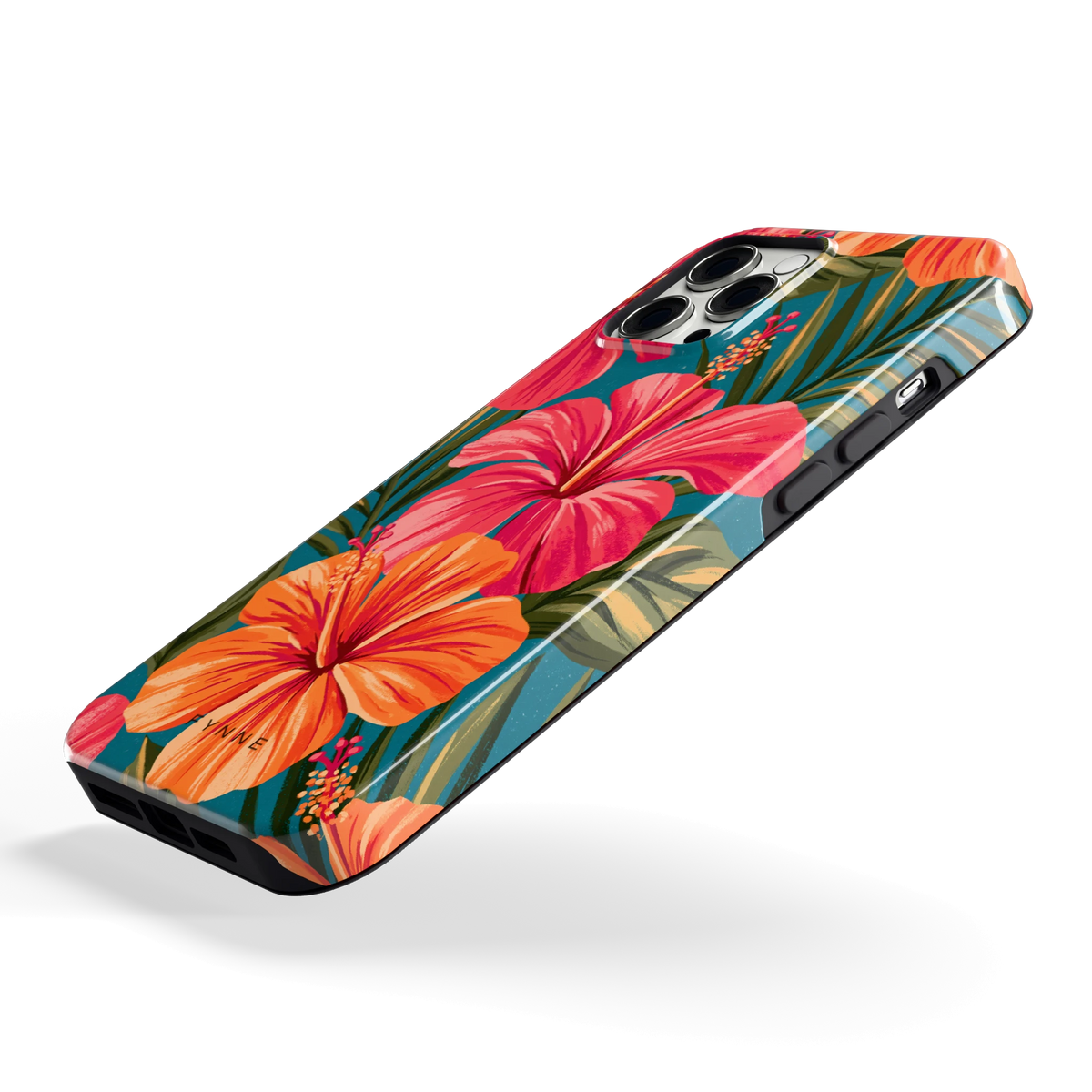 Hibiscus Paradijs hoesje voor iPhone 12 Pro Max, schuin