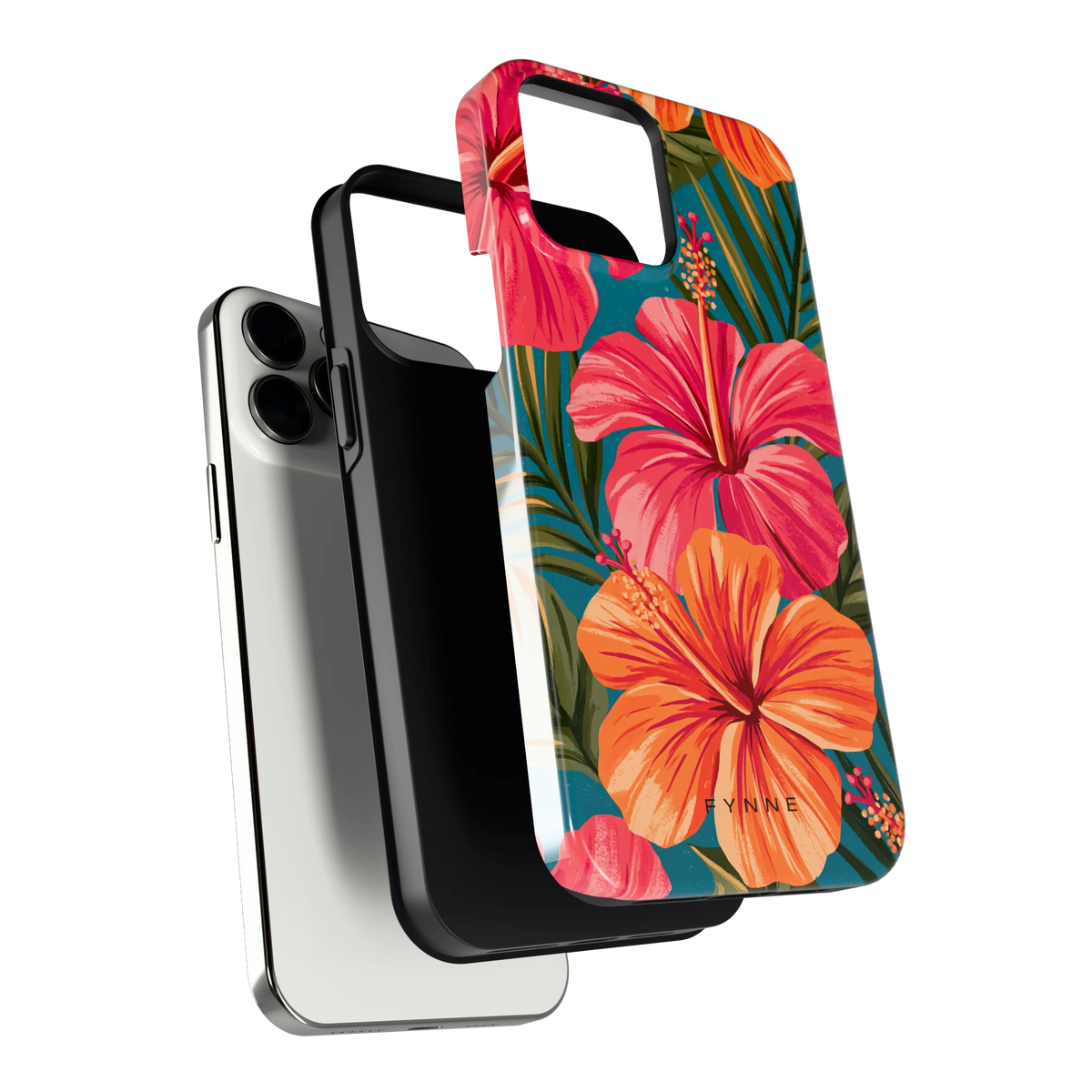 Hibiscus Paradijs hoesje voor iPhone 13 Pro Max, los van de telefoon