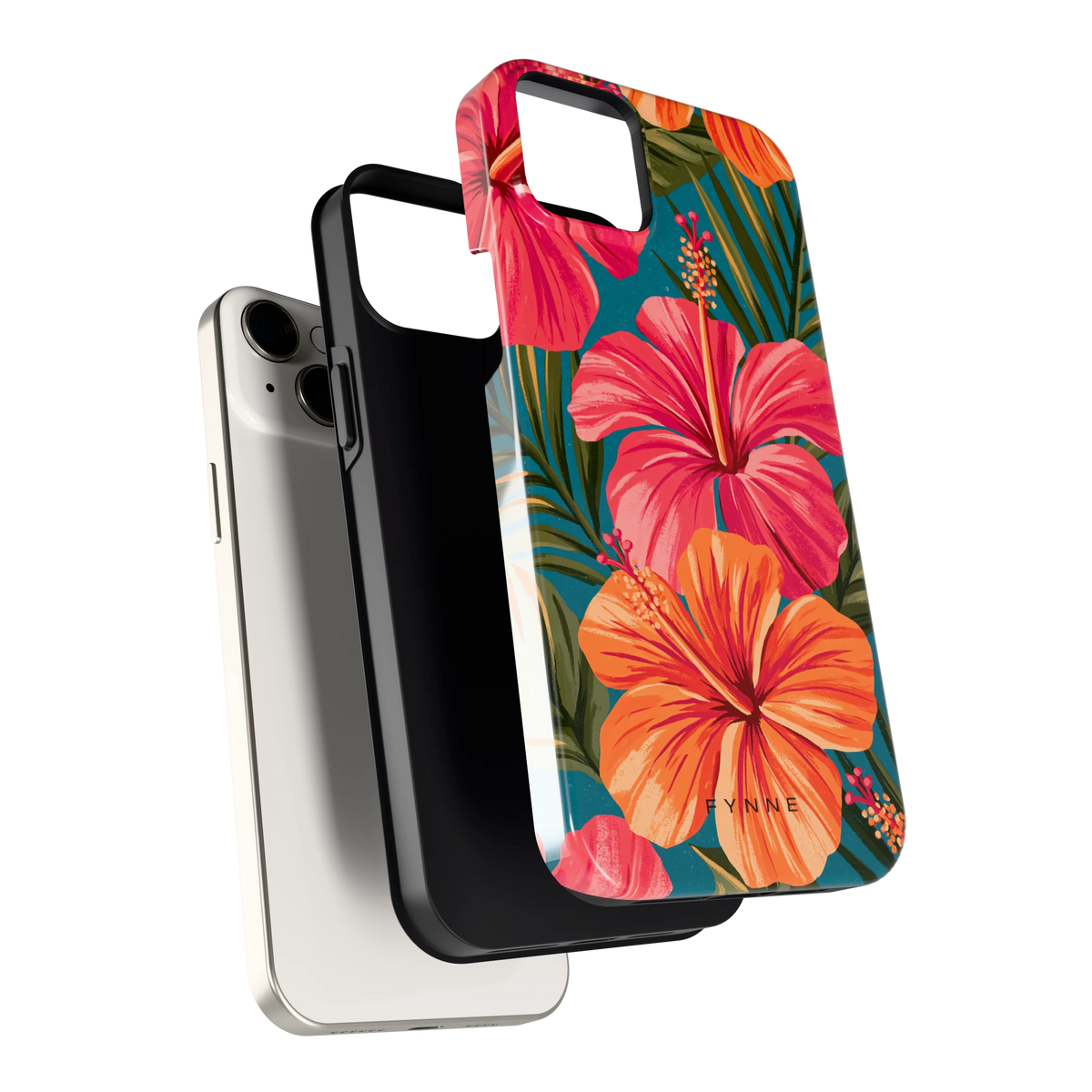 Hibiscus Paradijs hoesje voor iPhone 14 Plus, los van de telefoon