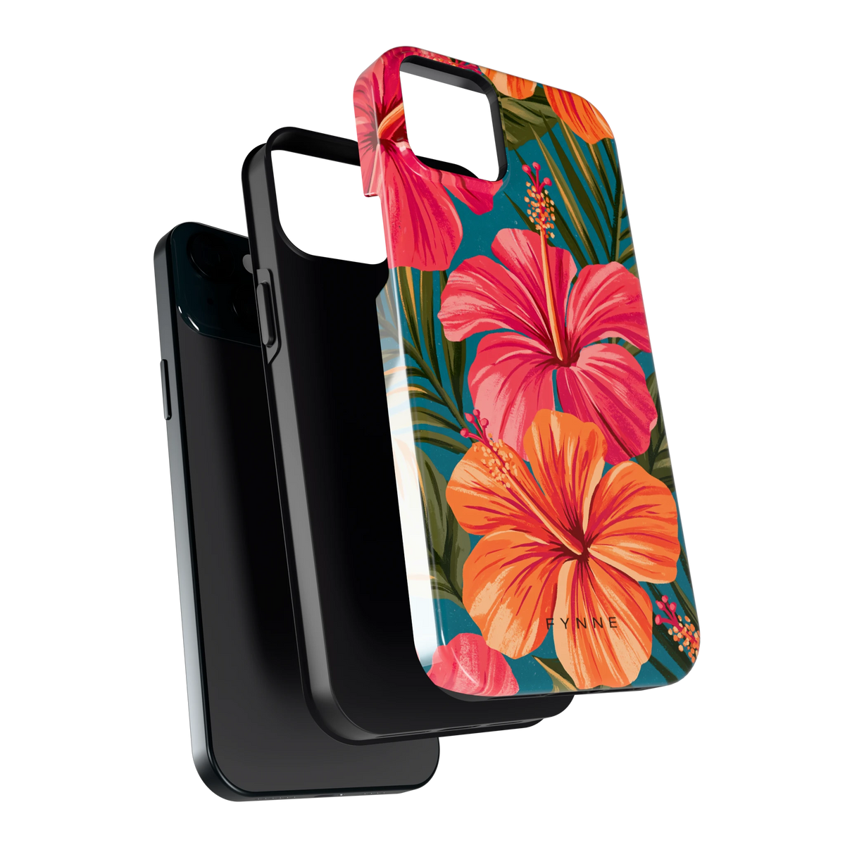 Hibiscus Paradijs hoesje voor iPhone 15 Plus, los van de telefoon