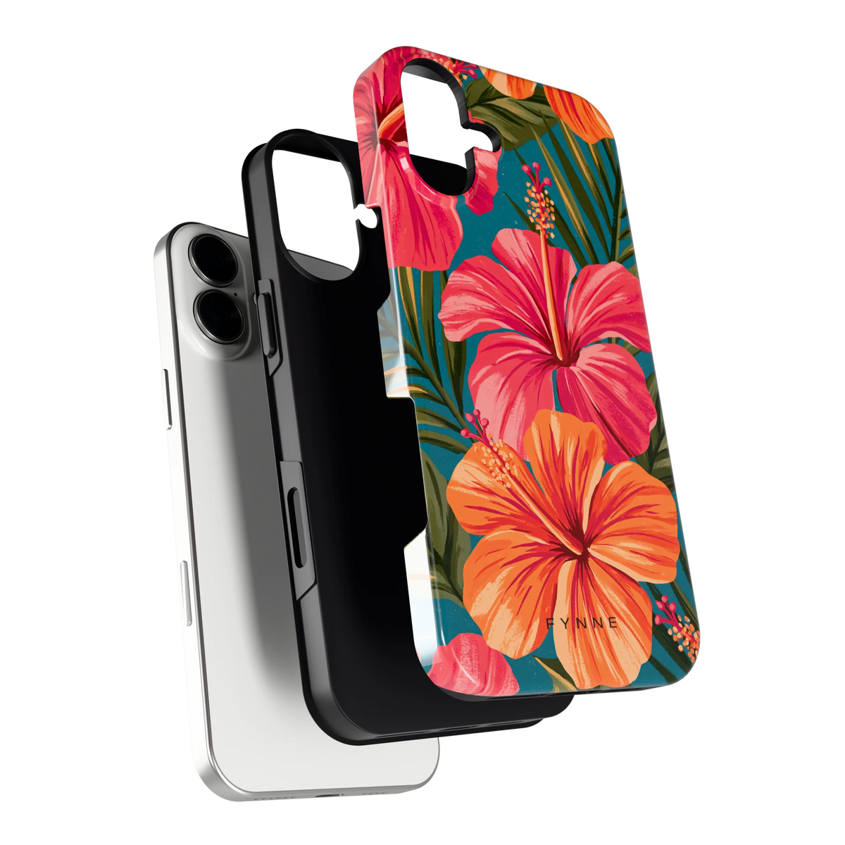 Hibiscus Paradijs hoesje voor iPhone 16 Plus, los van de telefoon