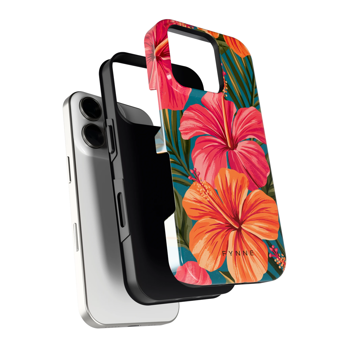 Hibiscus Paradijs hoesje voor iPhone 16 Pro, los van de telefoon