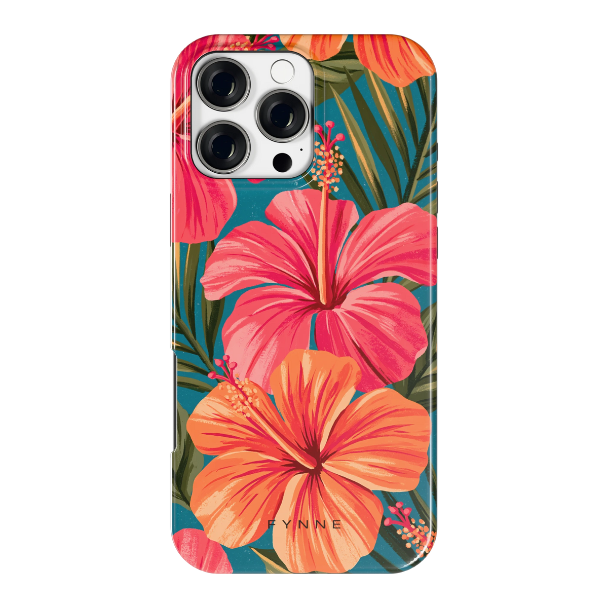 Hibiscus Paradijs hoesje voor iPhone 16 Pro Max, achterkant