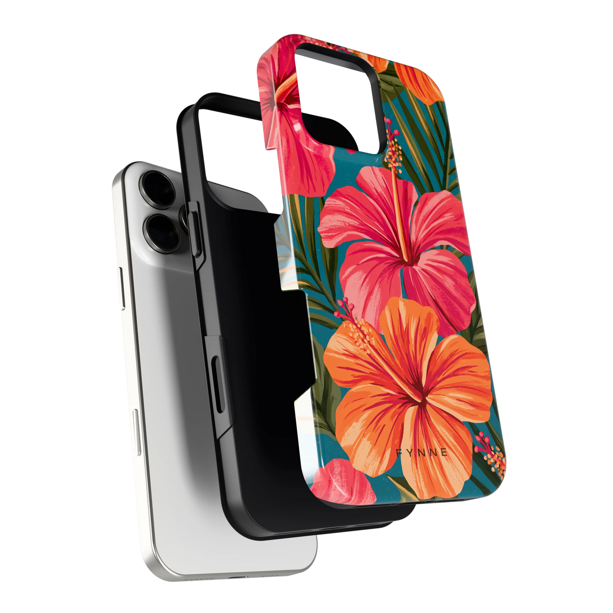 Hibiscus Paradijs hoesje voor iPhone 16 Pro Max, los van de telefoon