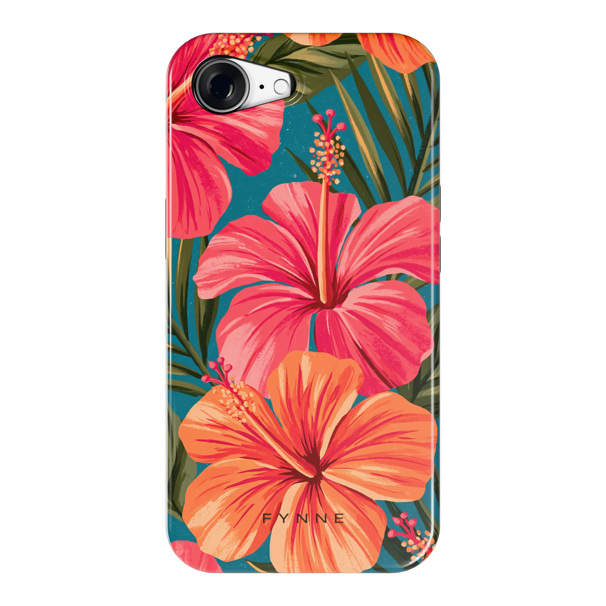 Hibiscus Paradijs hoesje voor iPhone 16e, achterkant