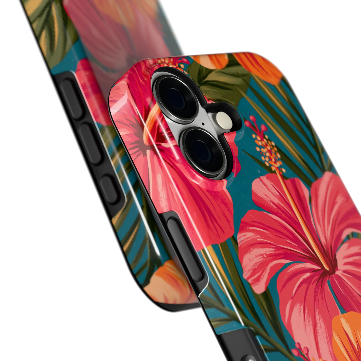 Hibiscus Paradijs hoesje voor iPhone 17, close-up