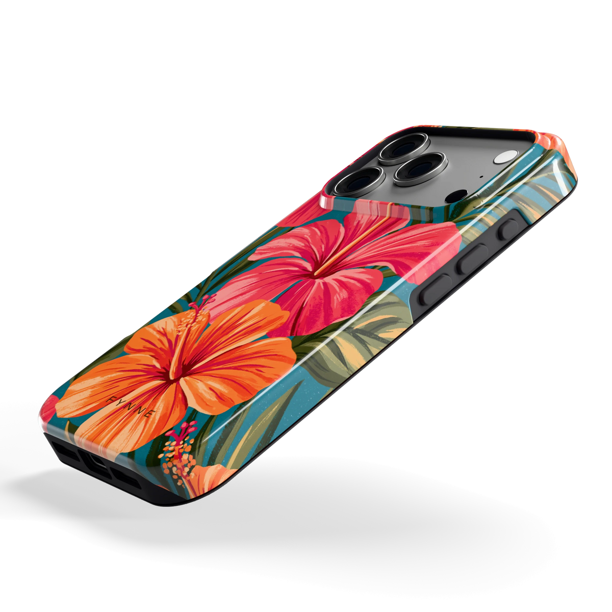 Hibiscus Paradijs hoesje voor iPhone 17 Pro, schuin