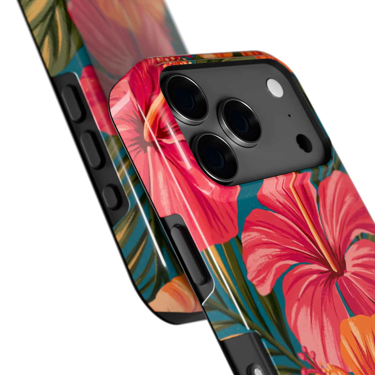 Hibiscus Paradijs hoesje voor iPhone 17 Pro, close-up