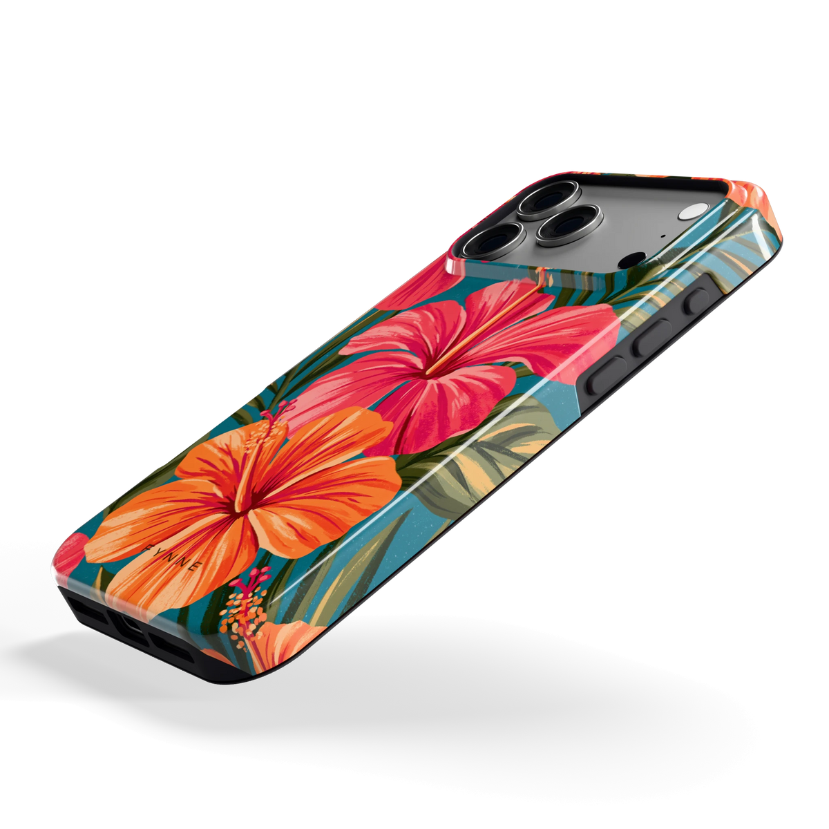 Hibiscus Paradijs hoesje voor iPhone 17 Pro Max, schuin