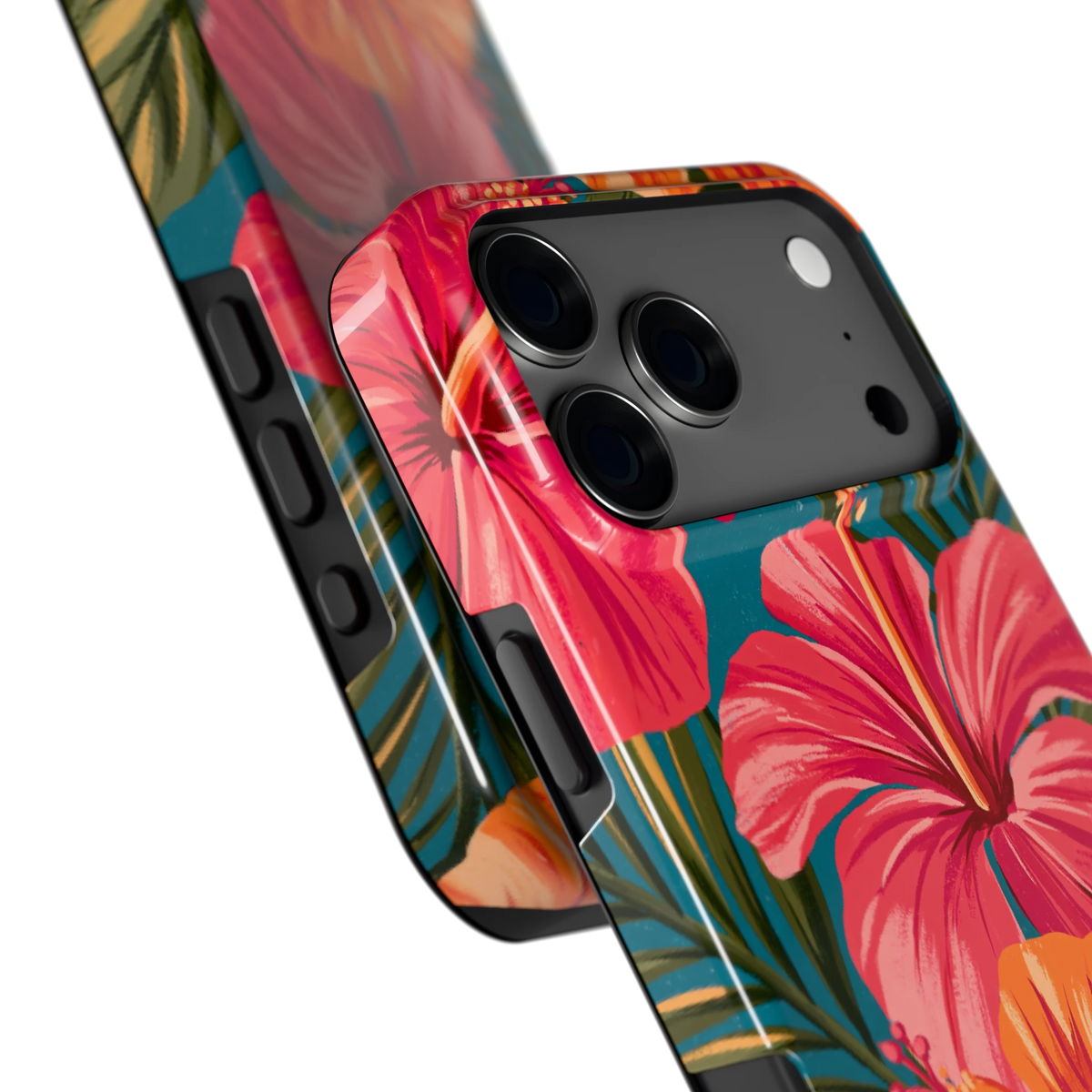 Hibiscus Paradijs hoesje voor iPhone 17 Pro Max, close-up