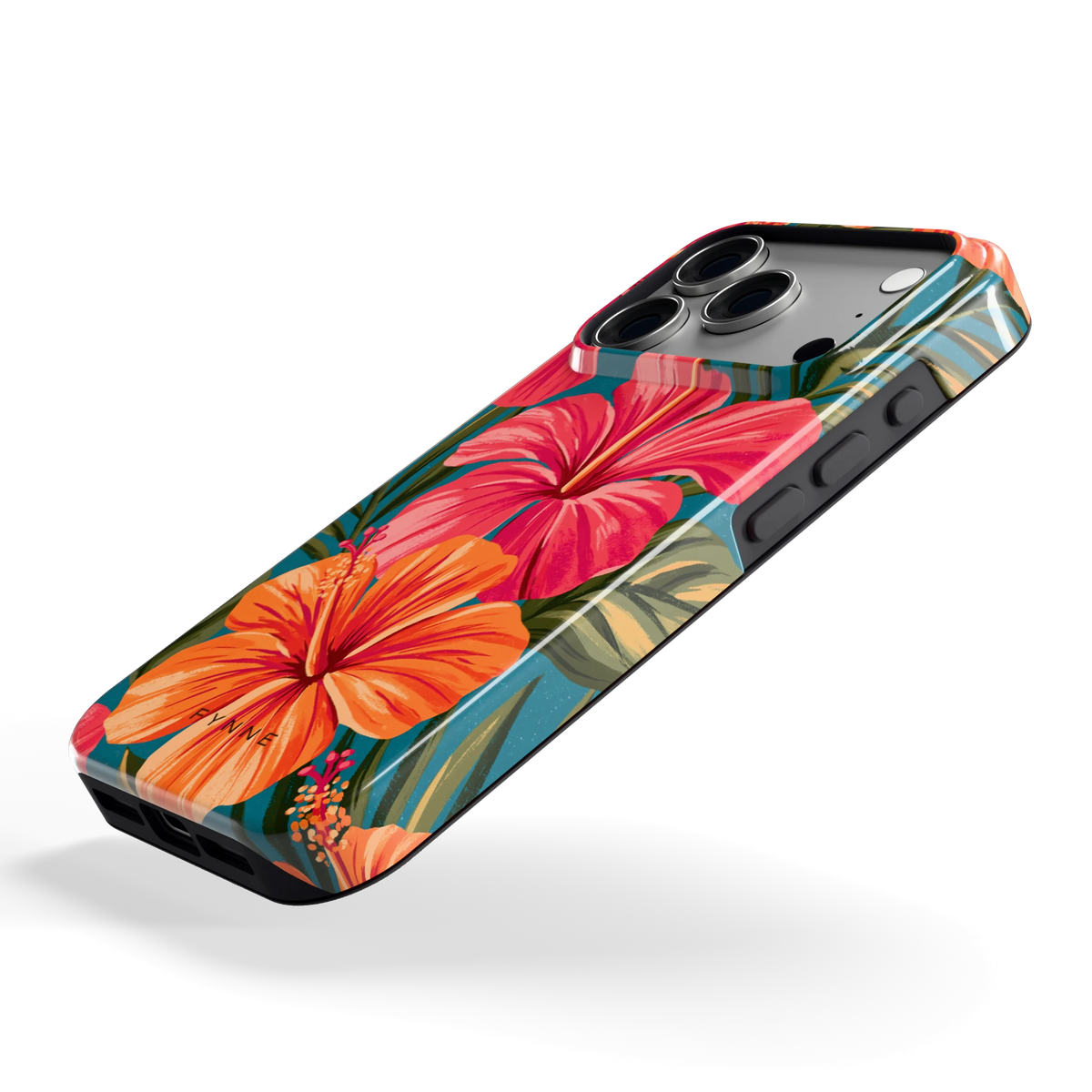 Hibiscus Paradijs hoesje voor iPhone 18 Pro, schuin