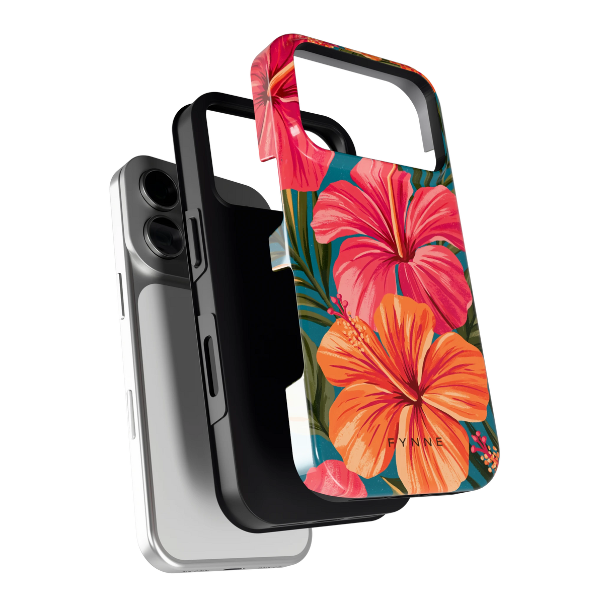 Hibiscus Paradijs hoesje voor iPhone 18 Pro, los van de telefoon