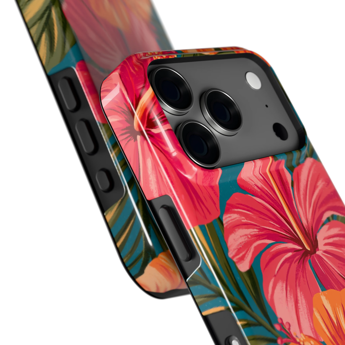 Hibiscus Paradijs hoesje voor iPhone 18 Pro, close-up