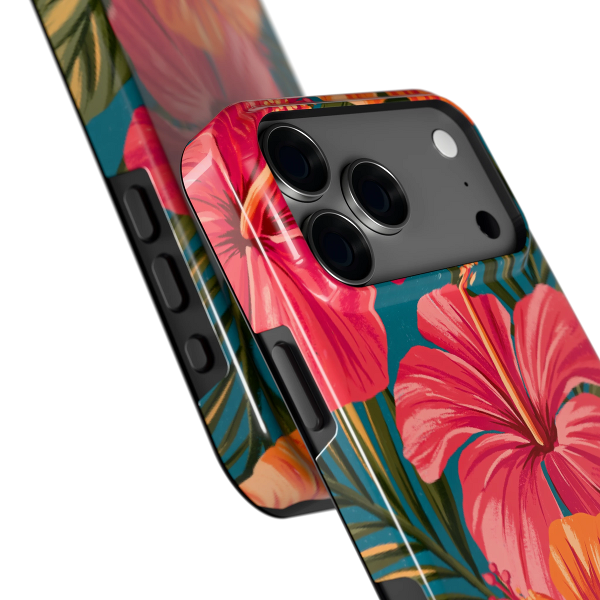 Hibiscus Paradijs hoesje voor iPhone 18 Pro Max, close-up