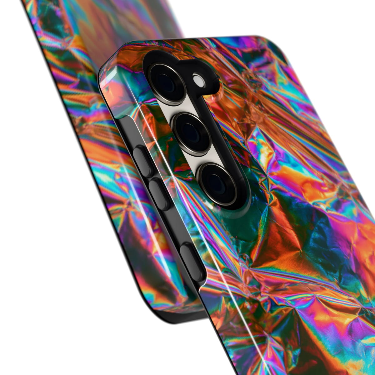 Holografische print hoesje voor Galaxy S23, close-up