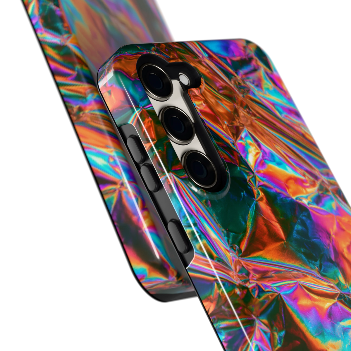 Holografische print hoesje voor Galaxy S23+, close-up
