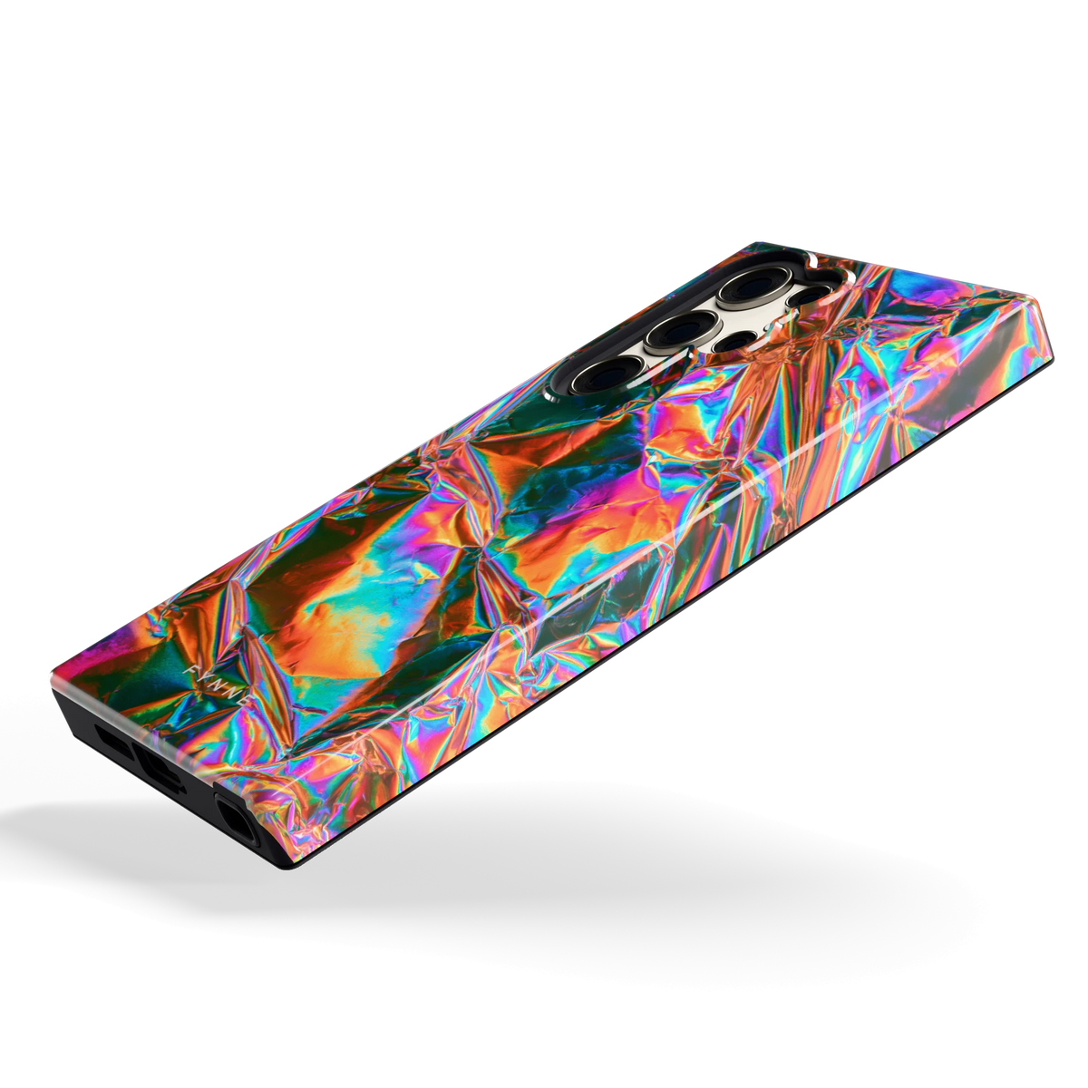 Holografische print hoesje voor Galaxy S23 Ultra, schuin