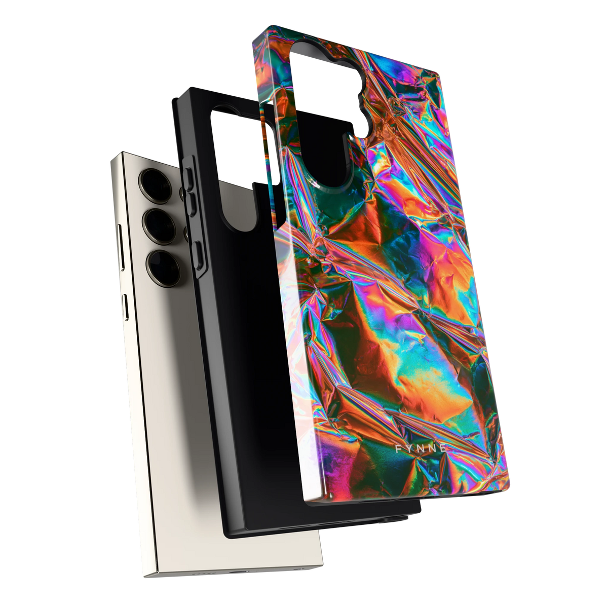 Holografische print hoesje voor Galaxy S23 Ultra, los van de telefoon