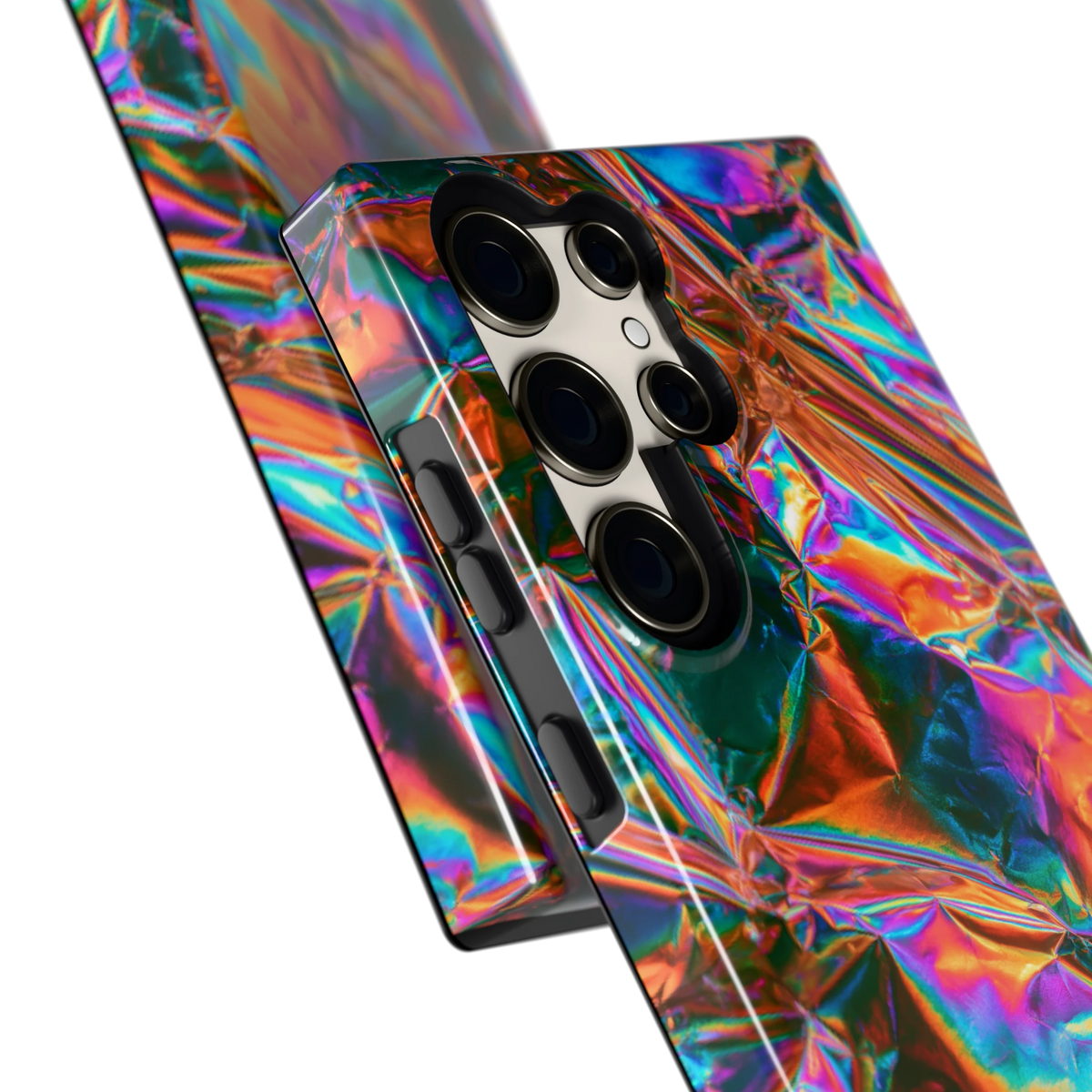 Holografische print hoesje voor Galaxy S23 Ultra, close-up
