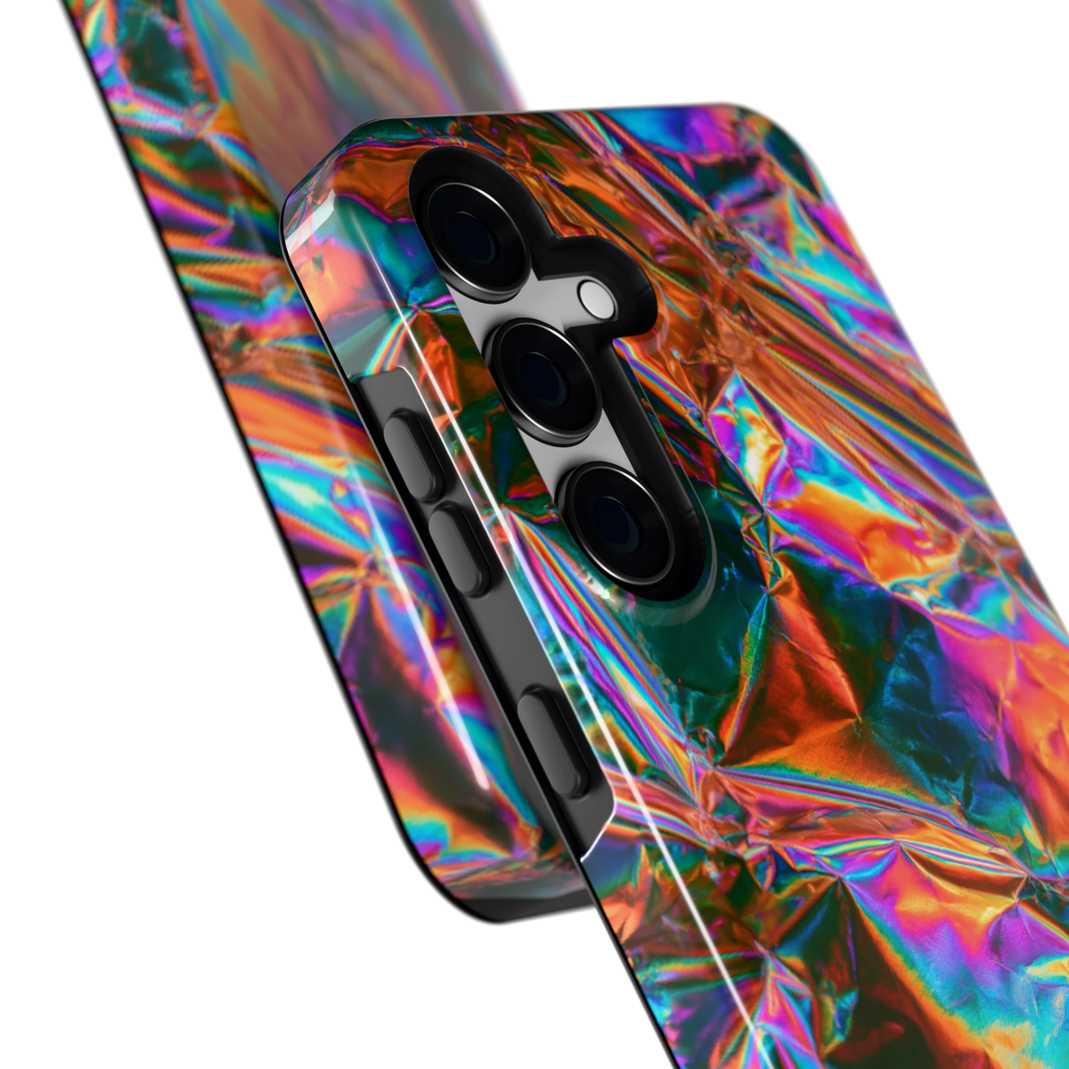 Holografische print hoesje voor Galaxy S24, close-up