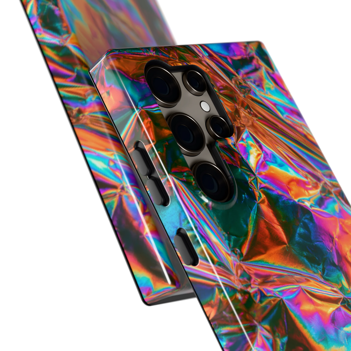 Holografische print hoesje voor Galaxy S24 Ultra, close-up