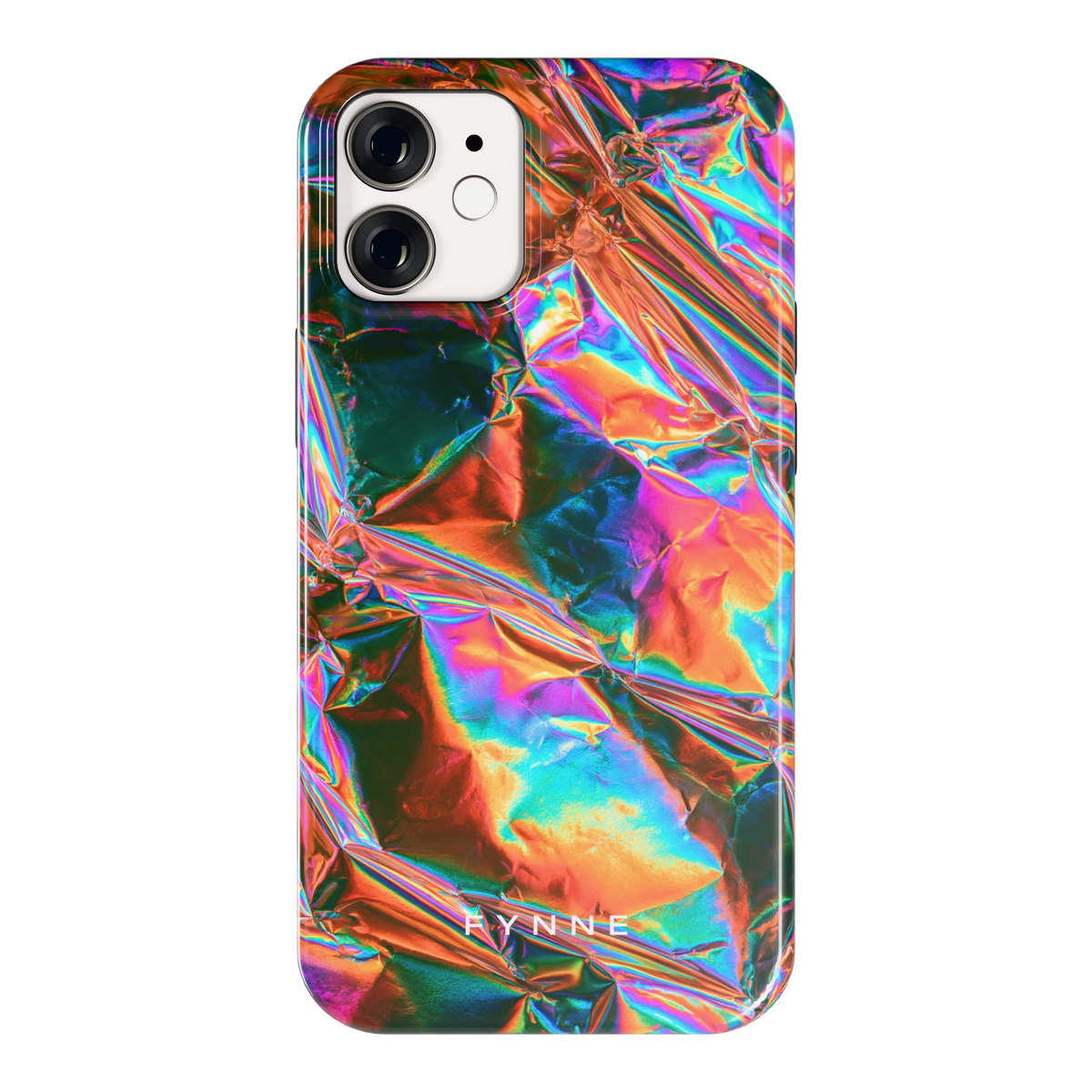 Holografische print hoesje voor iPhone 12 mini, achterkant