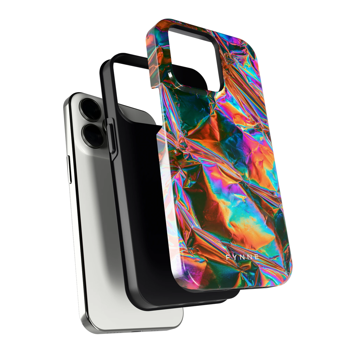 Holografische print hoesje voor iPhone 13 Pro, los van de telefoon