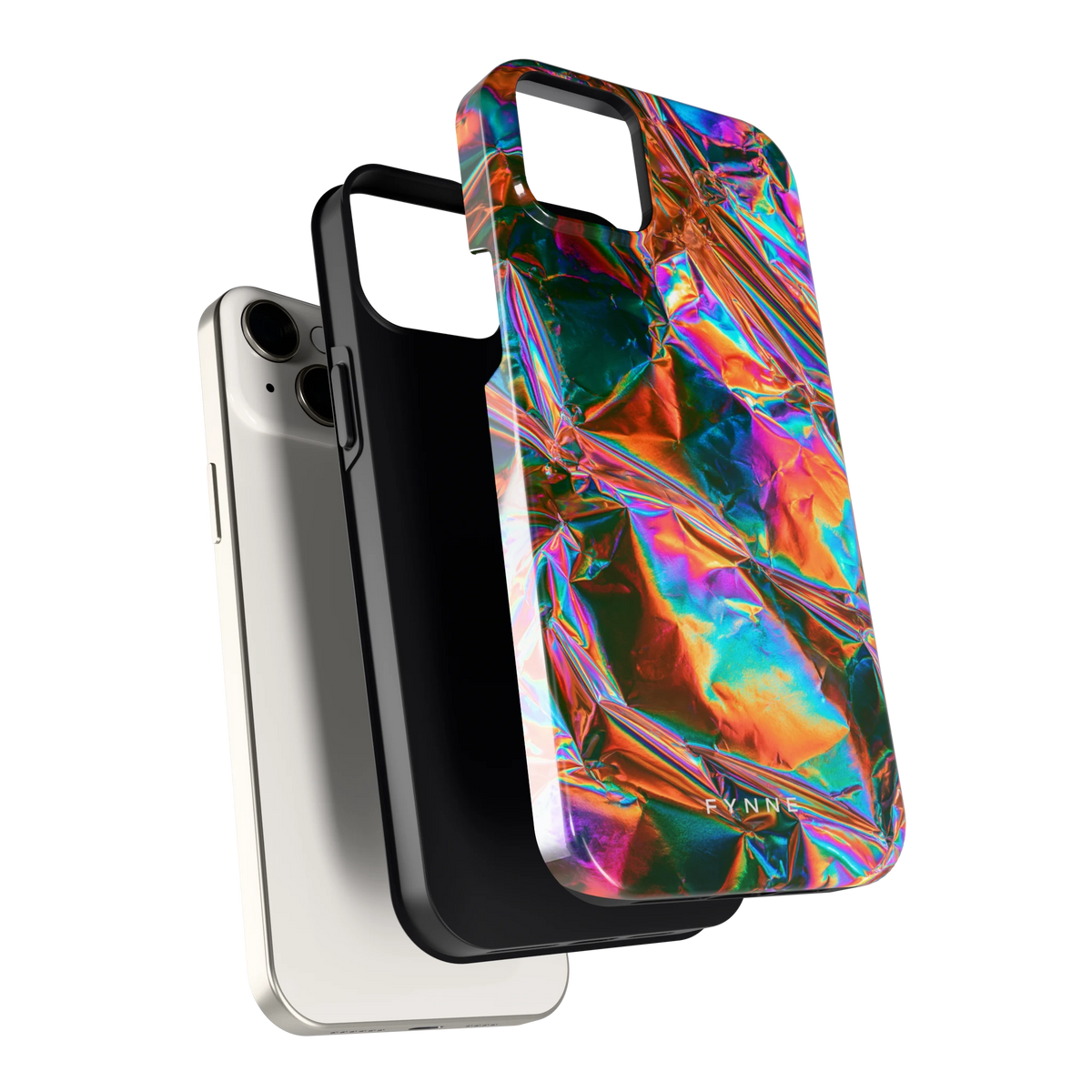 Holografische print hoesje voor iPhone 14 Plus, los van de telefoon