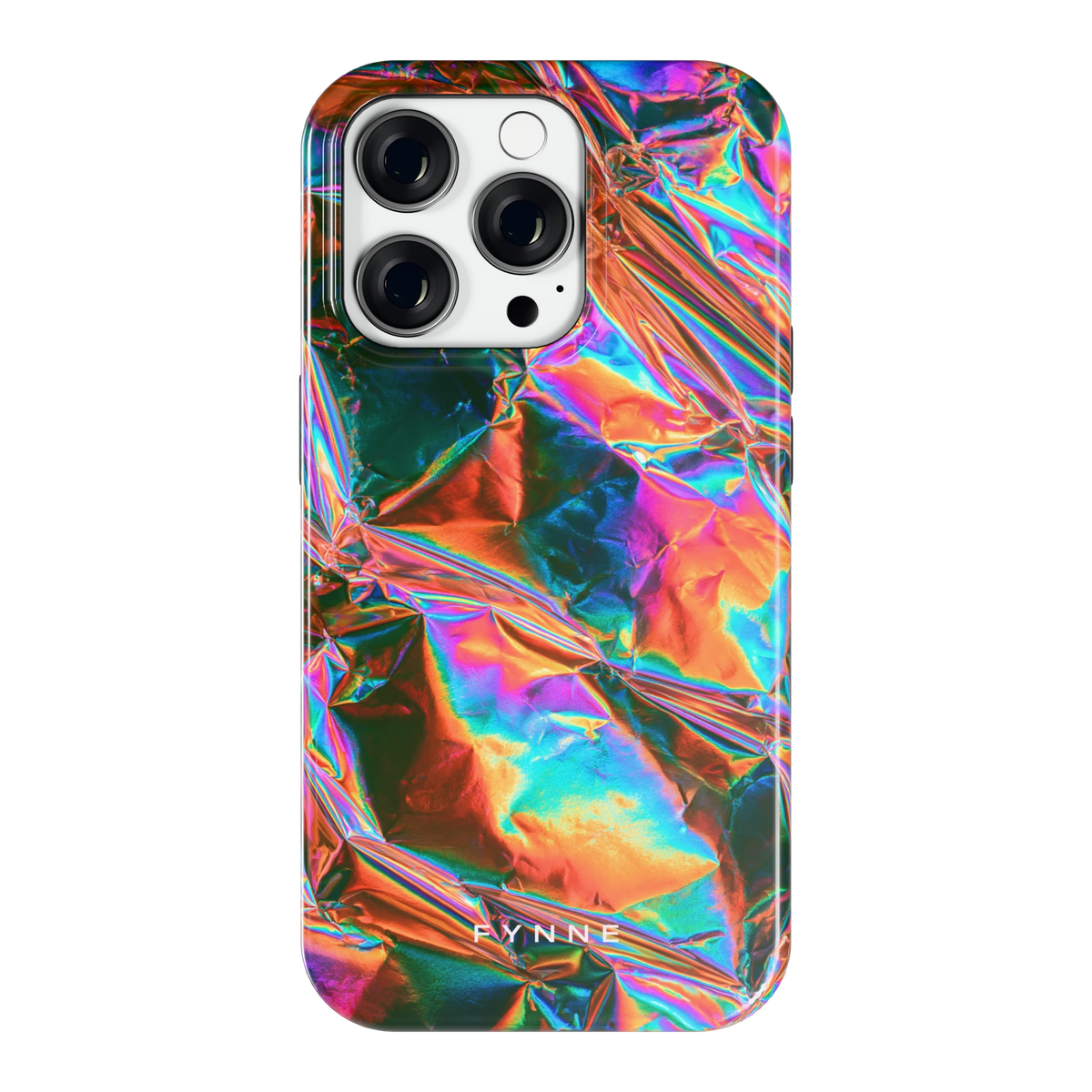 Holografische print hoesje voor iPhone 14 Pro, achterkant