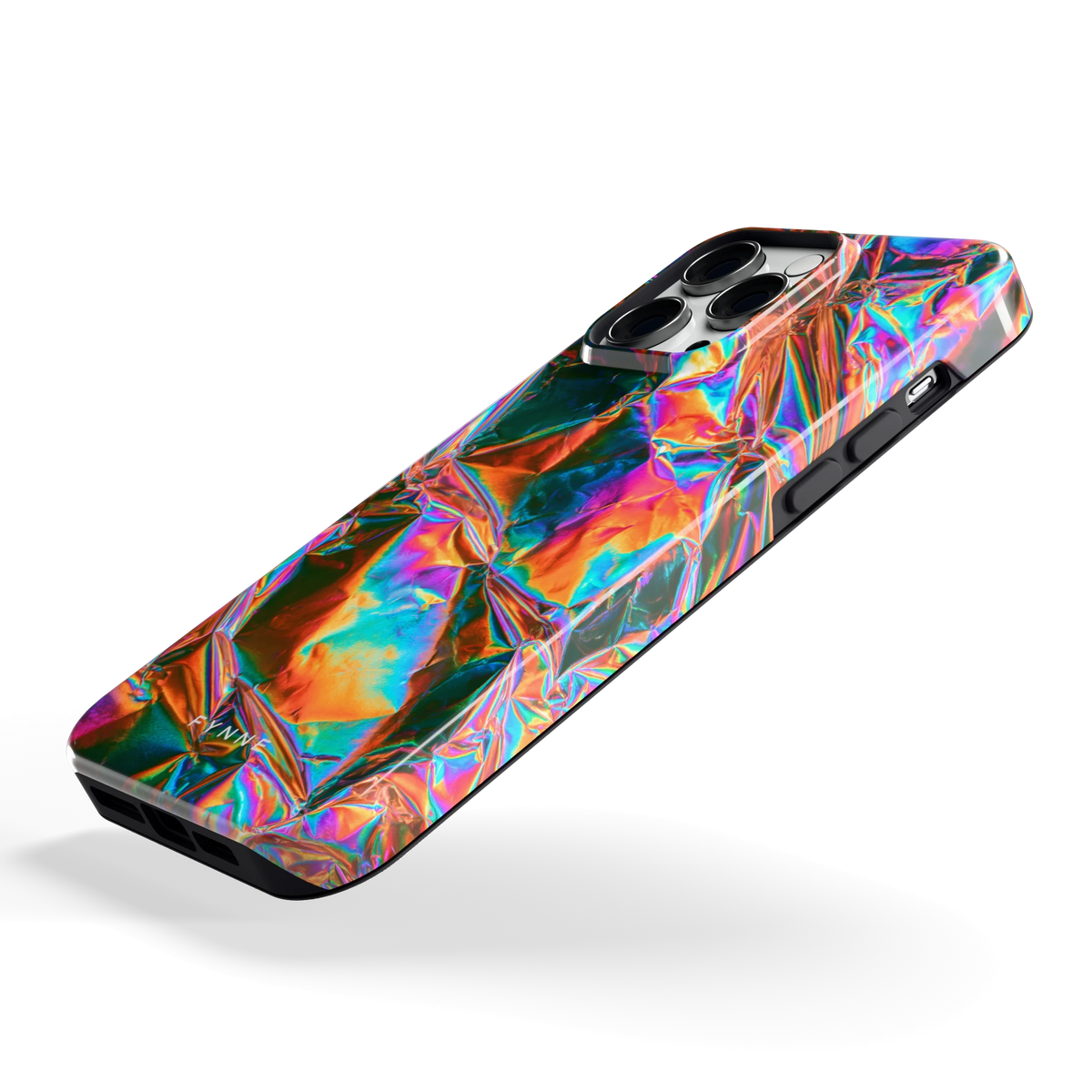 Holografische print hoesje voor iPhone 14 Pro Max, schuin