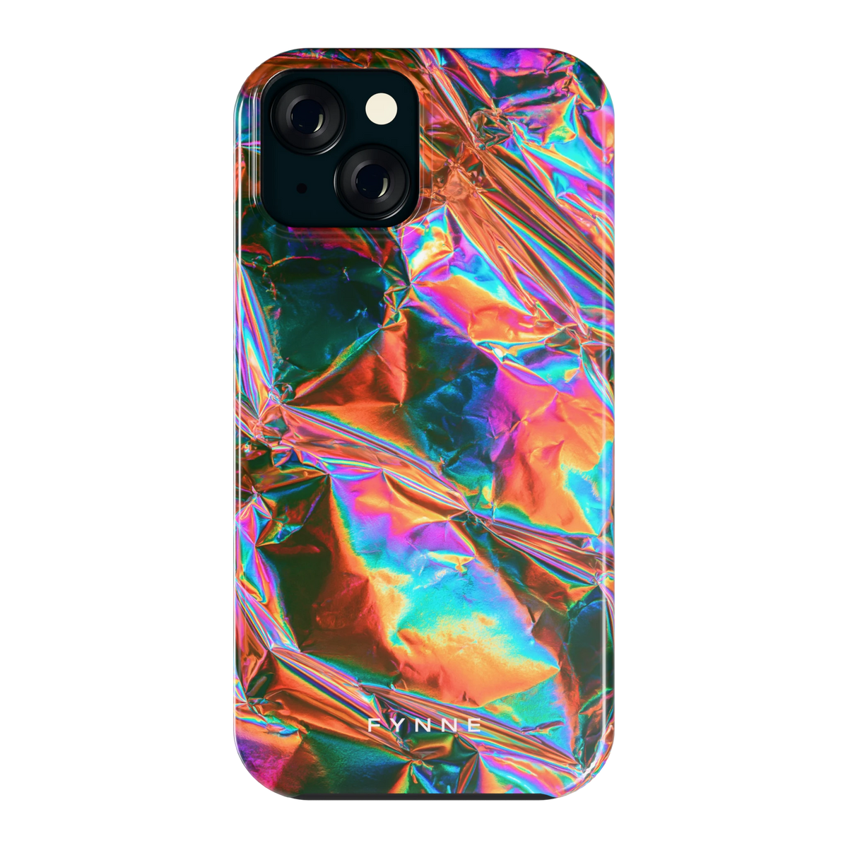 Holografische print hoesje voor iPhone 15, achterkant