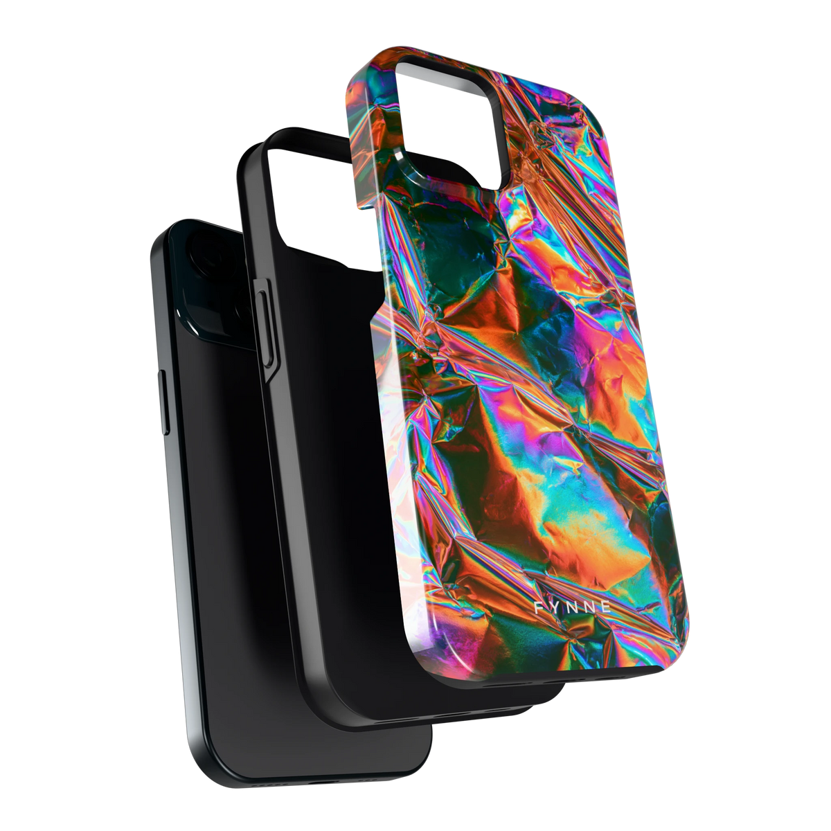 Holografische print hoesje voor iPhone 15, los van de telefoon