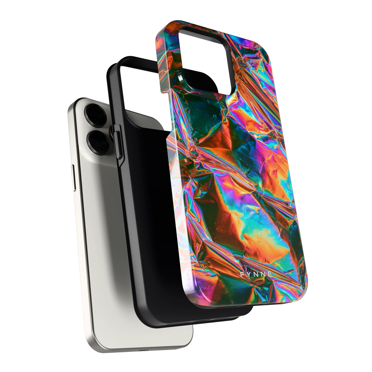 Holografische print hoesje voor iPhone 15 Pro Max, los van de telefoon