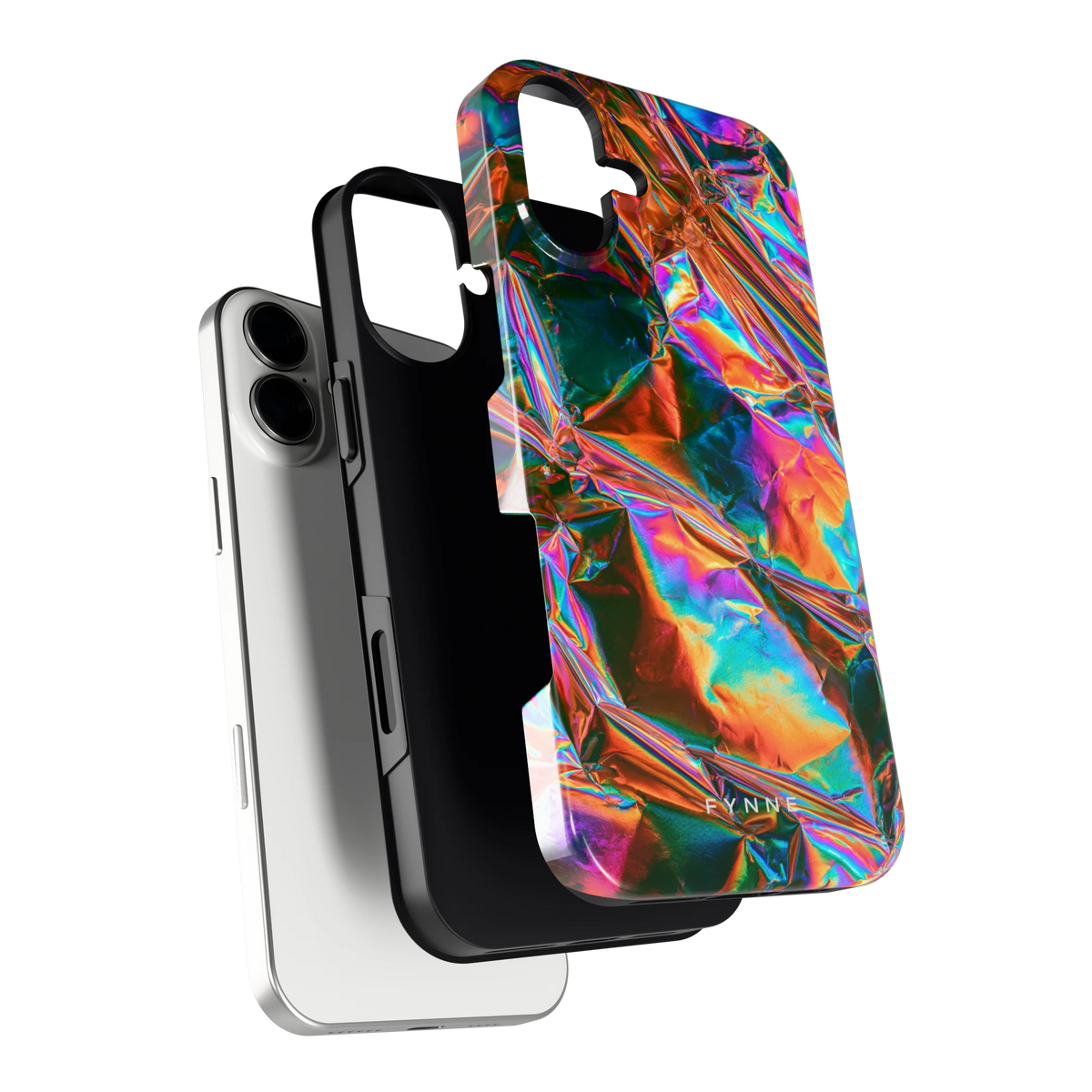 Holografische print hoesje voor iPhone 16 Plus, los van de telefoon