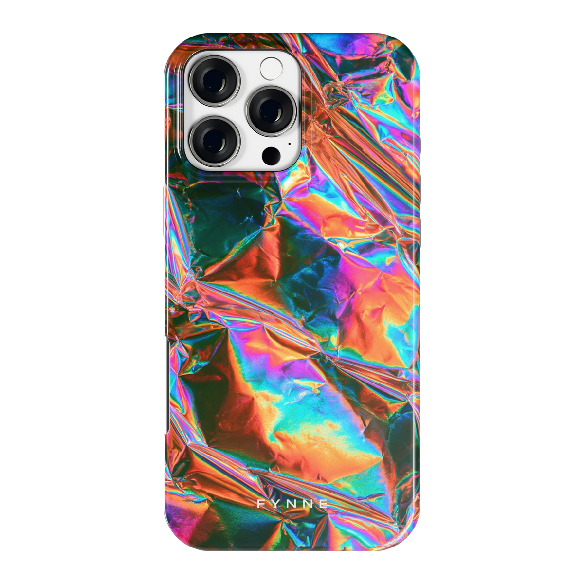 Holografische print hoesje voor iPhone 16 Pro Max, achterkant