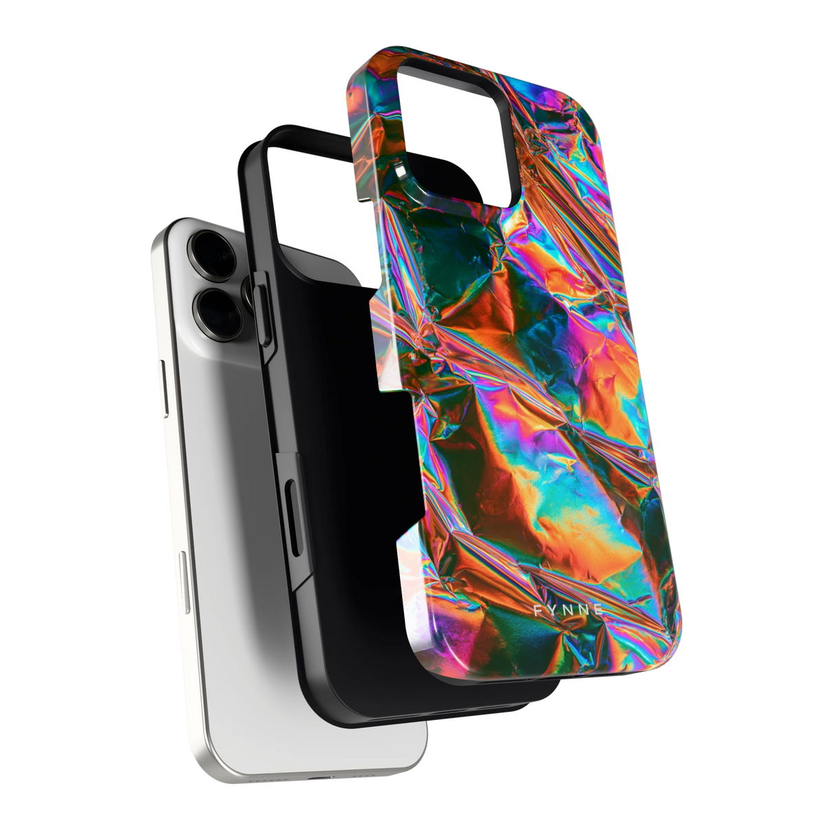 Holografische print hoesje voor iPhone 16 Pro Max, los van de telefoon