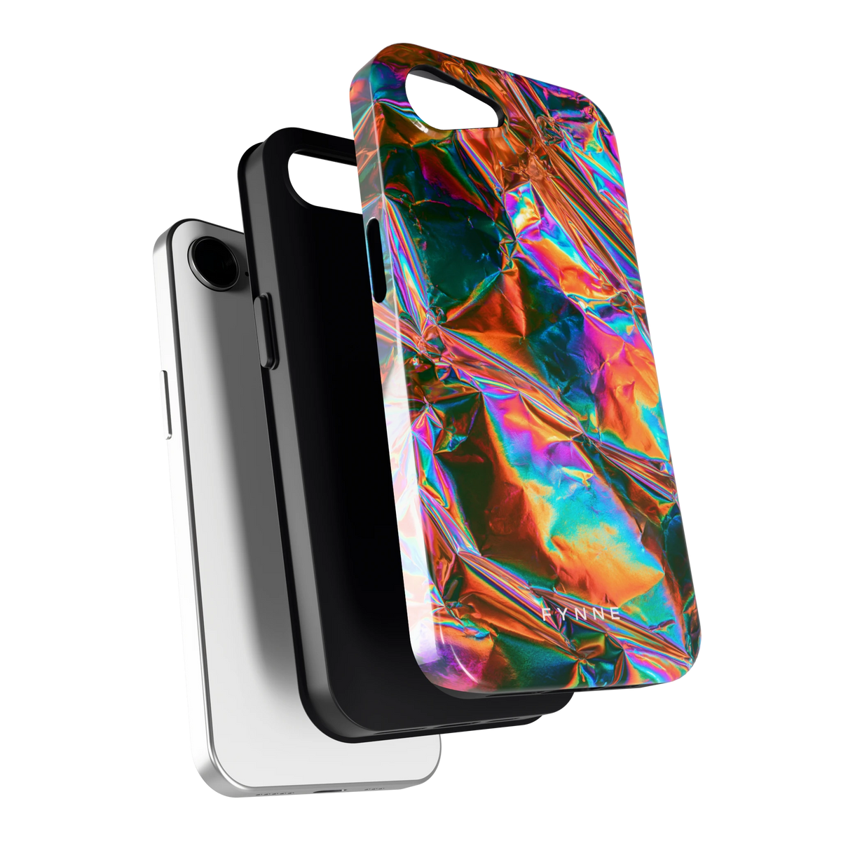 Holografische print hoesje voor iPhone 16e, los van de telefoon