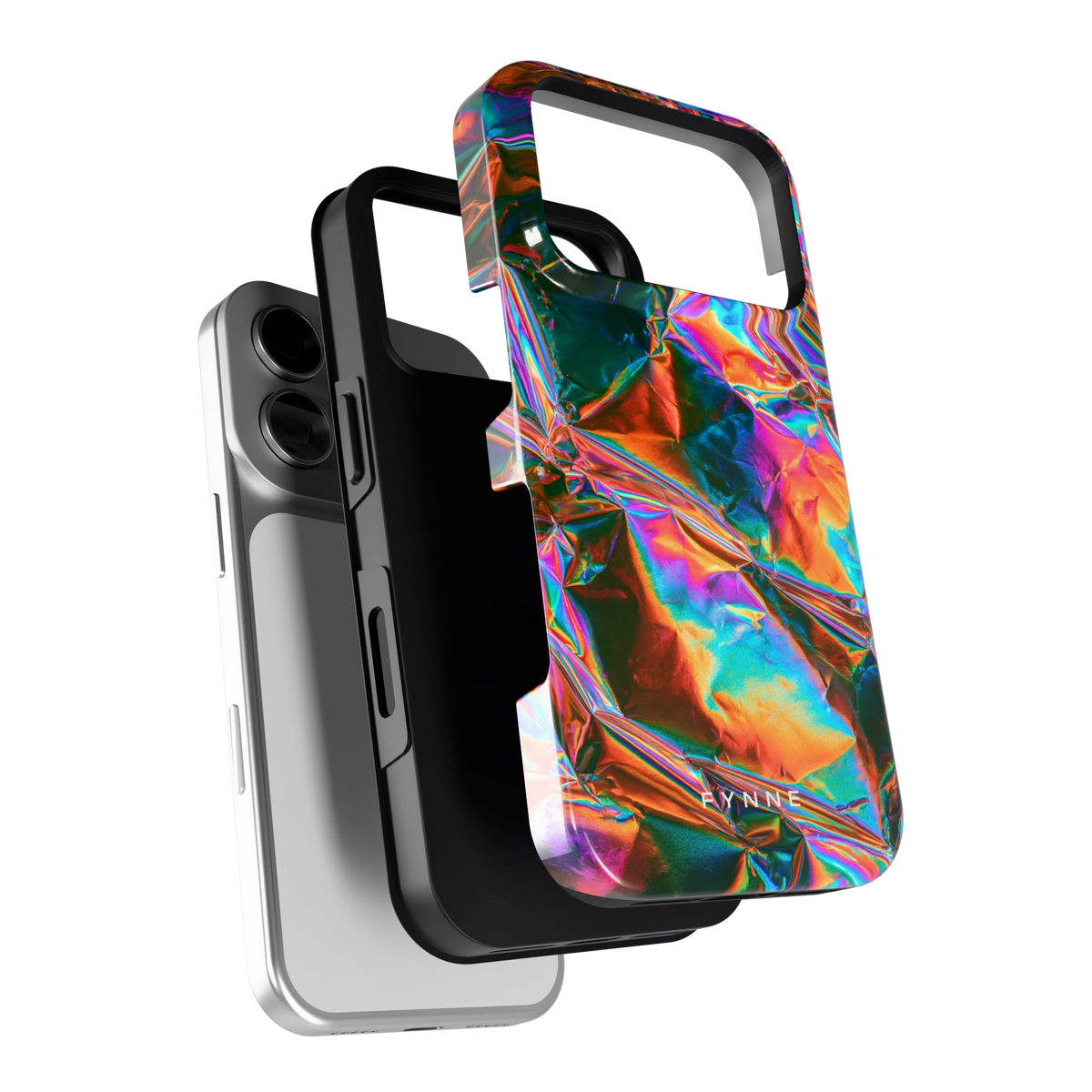 Holografische print hoesje voor iPhone 18 Pro, los van de telefoon