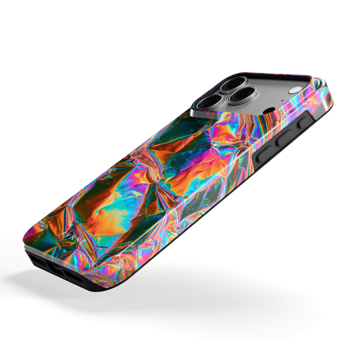 Holografische print hoesje voor iPhone 18 Pro Max, schuin